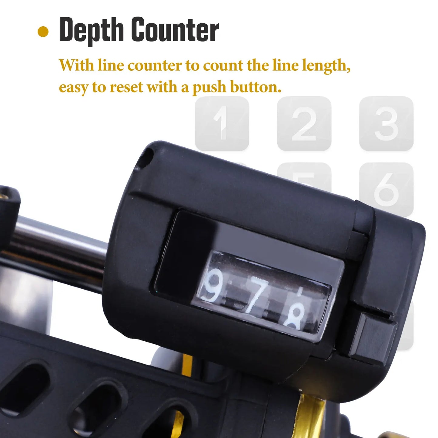 Sougayilang Trolling Fishing Reel | Overhead Line Counter Reel | Deep Sea Boat Fishing