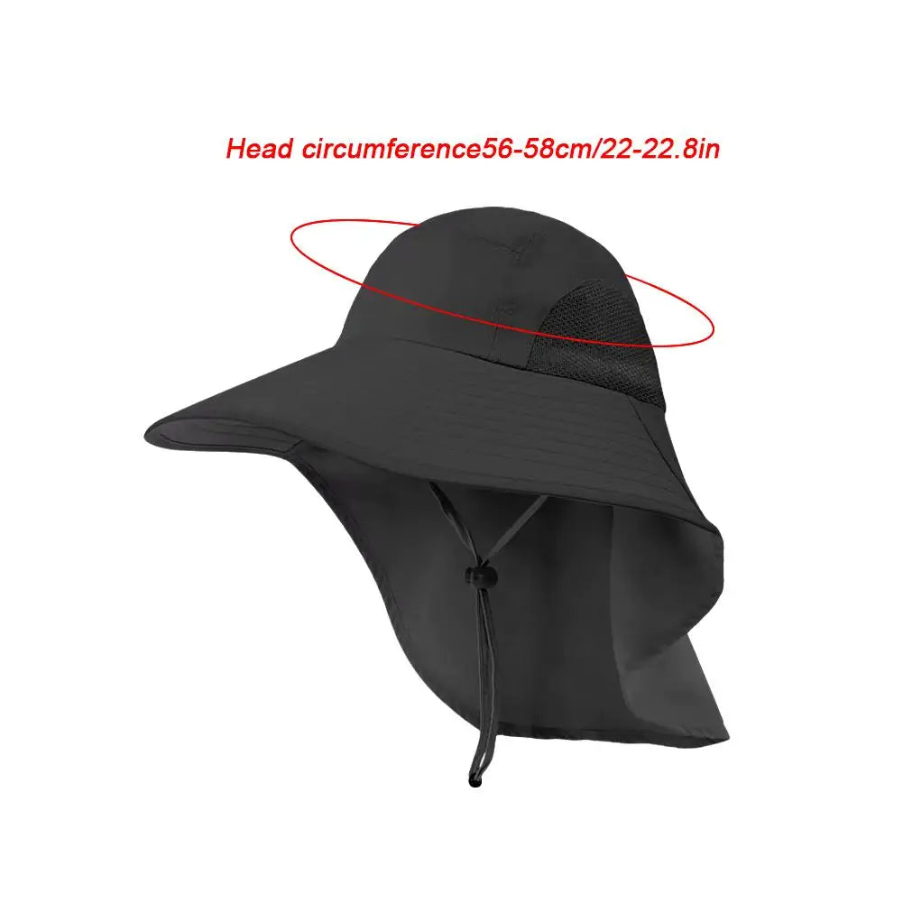 Outdoor Fisherman Hat Wide Brim With Neck Cover