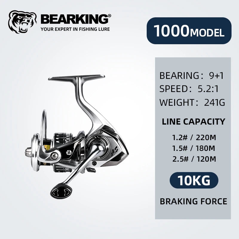 BEARKING Assassin Saltwater  Spinning  Reel 1000-6000 9+1BB 5.2:1 Max Drag 10-20KG