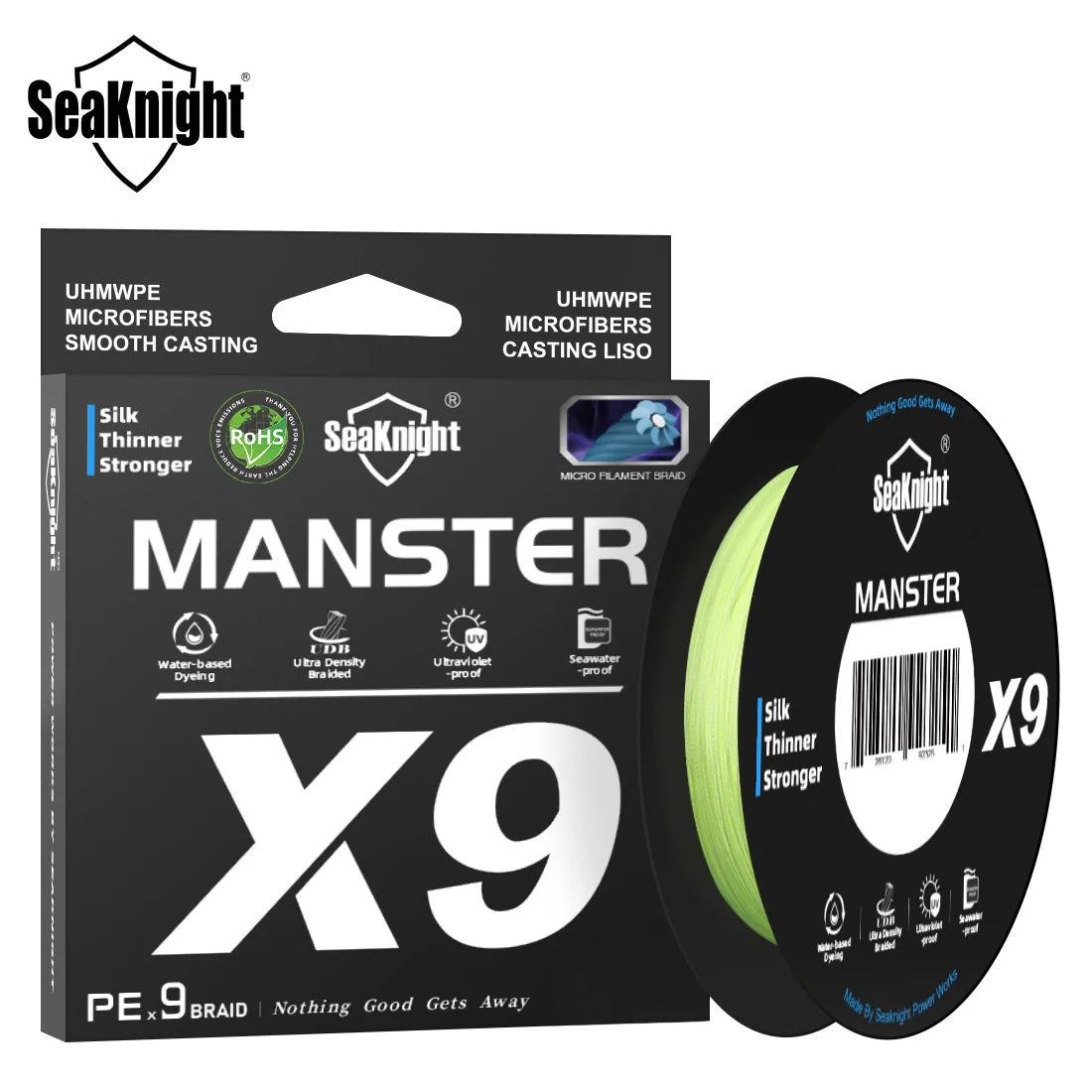 SeaKnight X9 PE Fishing Line | 300m / 500m | 9-Weave Braid | Si+ Coated | UV & Seawater Resistant