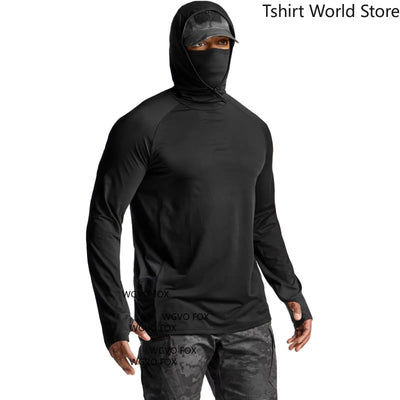 UPF 50+ Sun Protection Fishing Hoodie | Long Sleeve | Quick-Dry | Lightweight Outdoor Performance Shirt