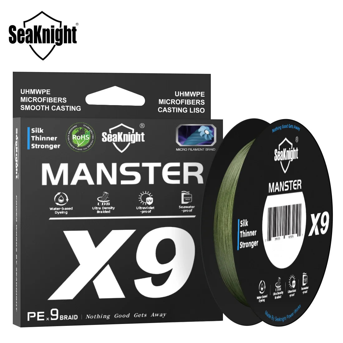 SeaKnight X9 PE Fishing Line | 300m / 500m | 9-Weave Braid | Si+ Coated | UV & Seawater Resistant