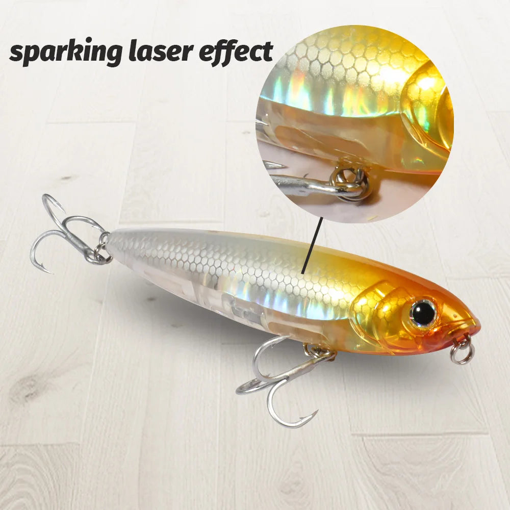 Floating Pencil Bait – 10 cm / 17.5 g Topwater Hard Lure (Walk-the-Dog Action, Fresh & Saltwater)
