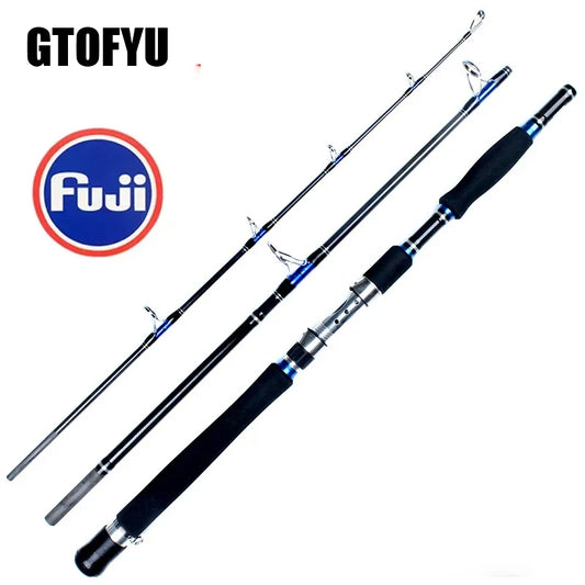 GTOFYU Tough 3-Section Boat Rod 70-250g with Fuji Guide