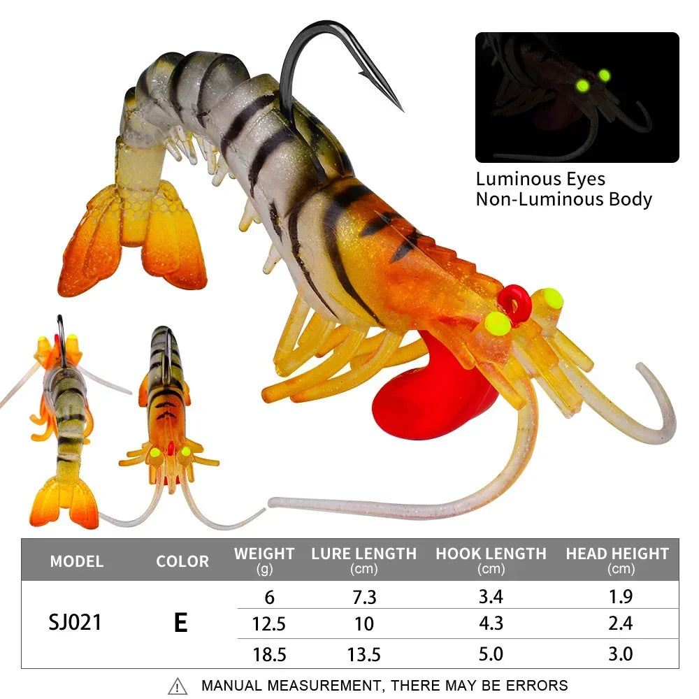 THORFORCE Luminous Shrimp Soft Bait  6-19g 7.3 - 13.5cm