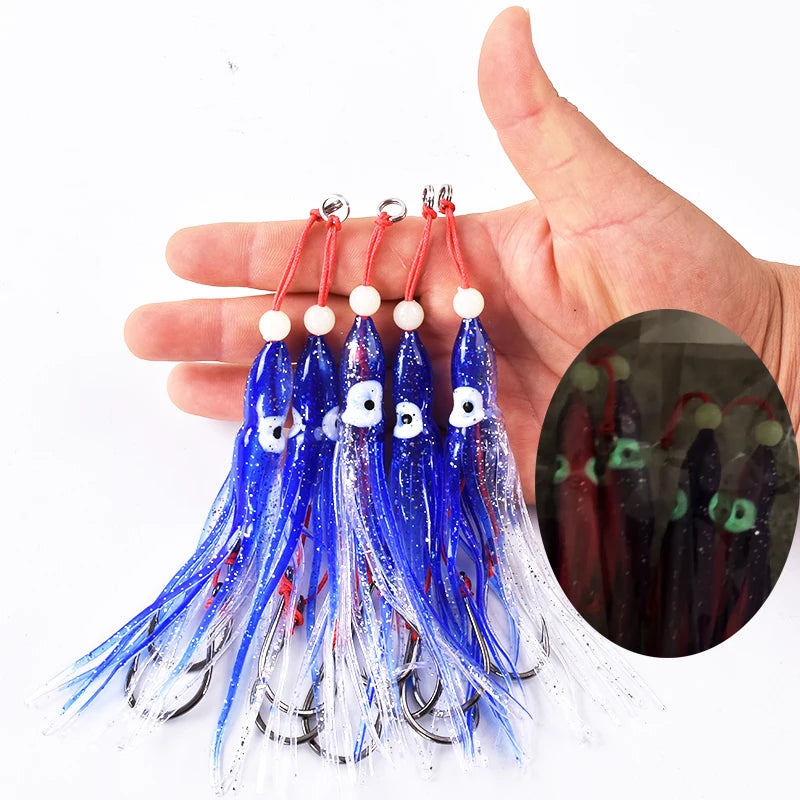 6pcs/pack Squid Imitation Assist Hooks