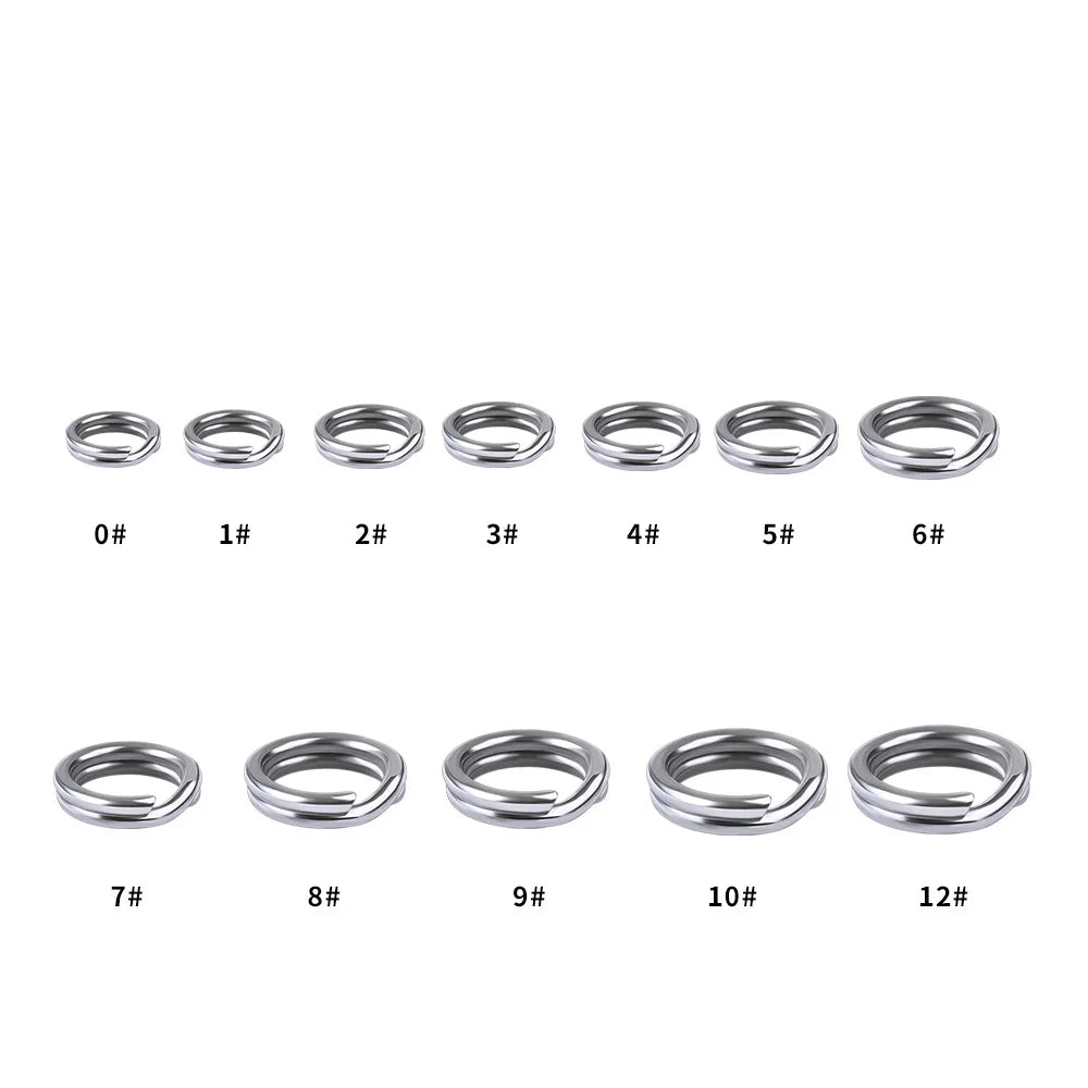 PROBEROS 30pcs Stainless Steel Fishing Split Rings Set