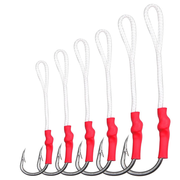 MEGA BULK 100Pcs Assist Hooks Stainless Steel 1/0-10/0