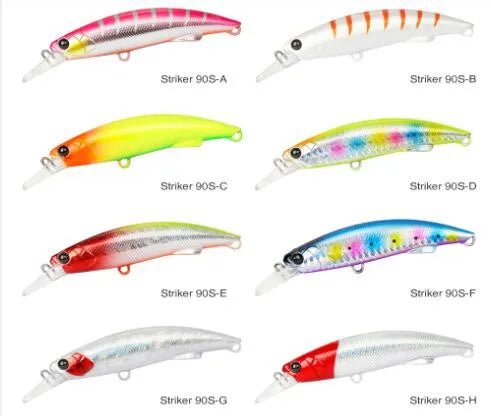 Tsurinoya Sinking Minnow Lure Set – 8 pcs 90 mm / 37 g Long-Casting Hardbaits (Fresh & Saltwater)
