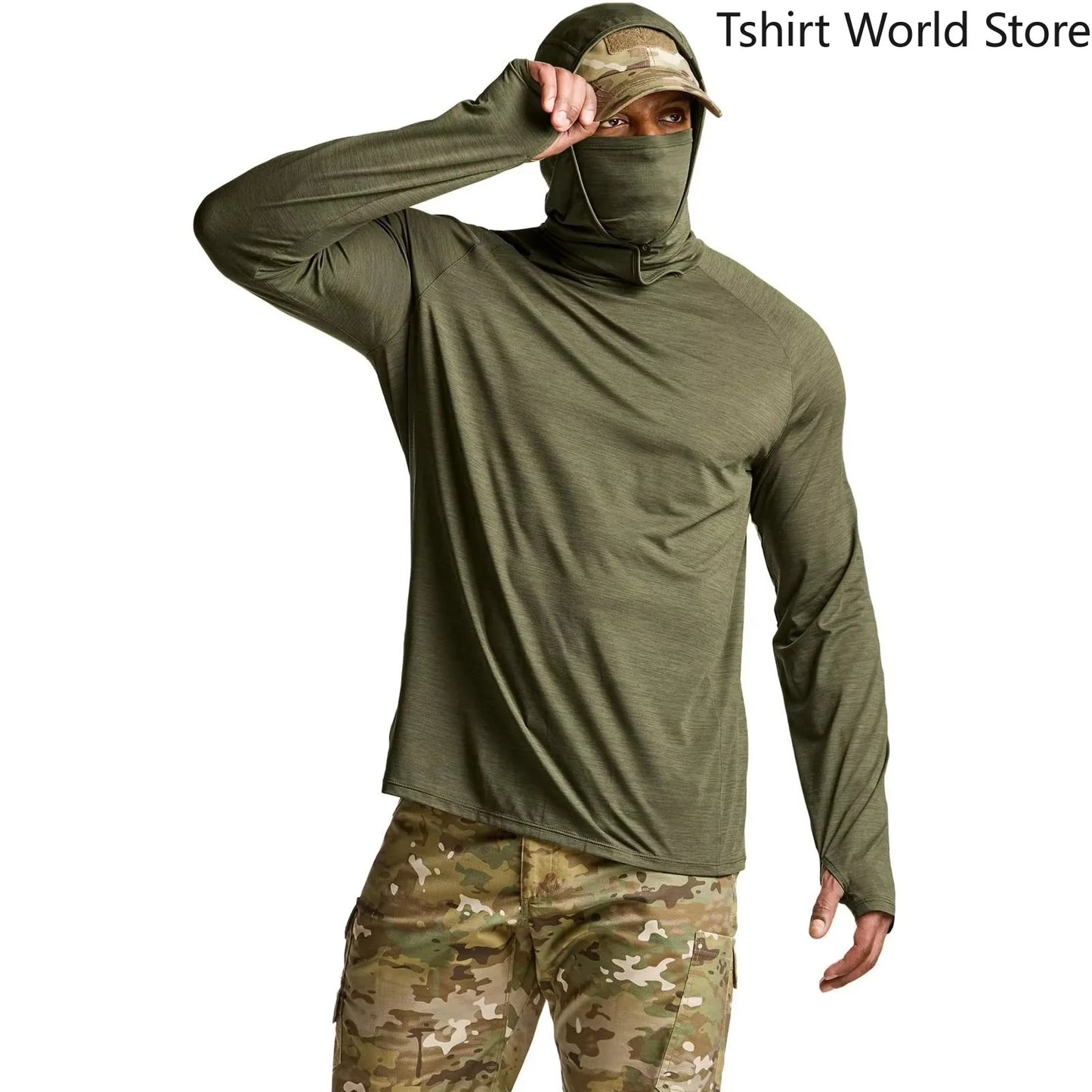 UPF 50+ Sun Protection Fishing Hoodie | Long Sleeve | Quick-Dry | Lightweight Outdoor Performance Shirt