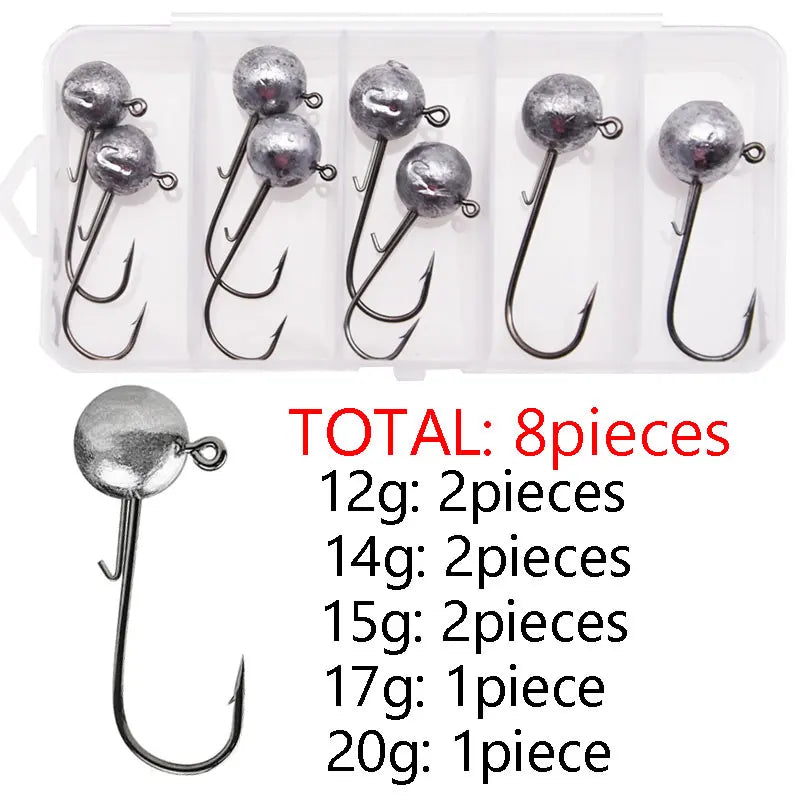 Bulk Jig Head Pack – Multiple Weights & Styles for Soft Plastics (Strong, Sharp & Salt-Ready)