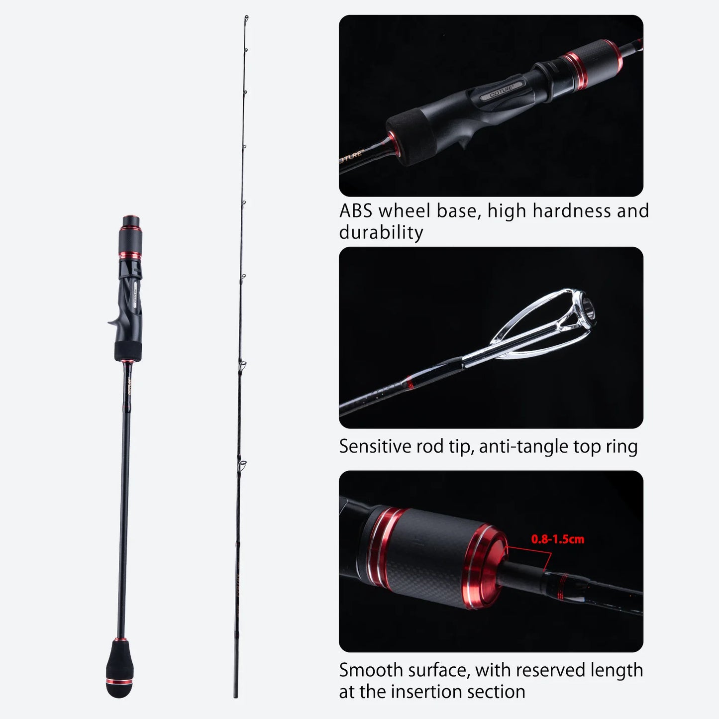 Slow Jigging Rod 1.83 m – 30T X Carbon Build with Fuji O-Rings, EVA Grip & ABS Reel Seat (PE 1–3, 260 g Max Lure)