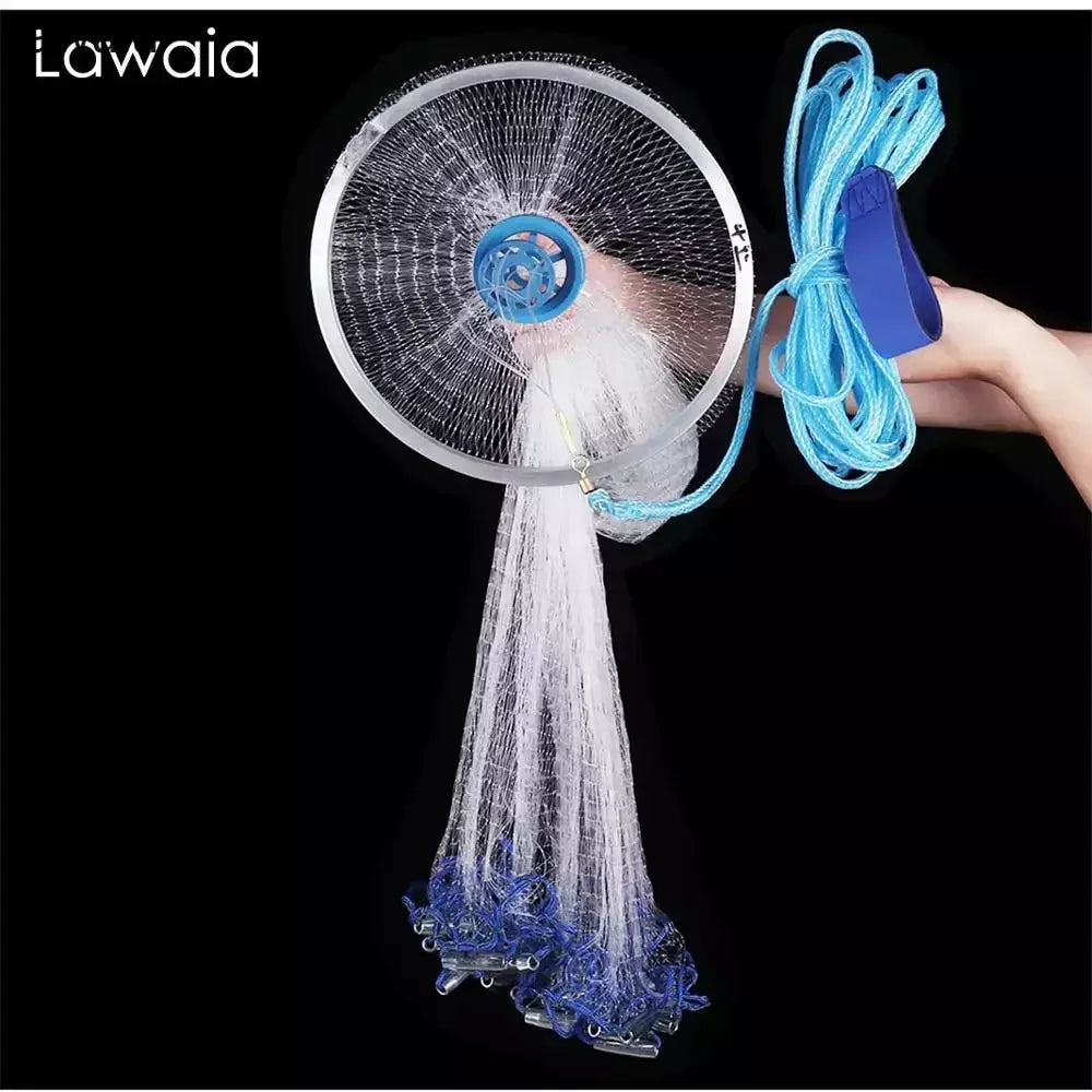 Lawaia Cast Net | Monofilament Nylon | Aluminium Ring with Iron Weights | 1.8m–7.2m Cast Net