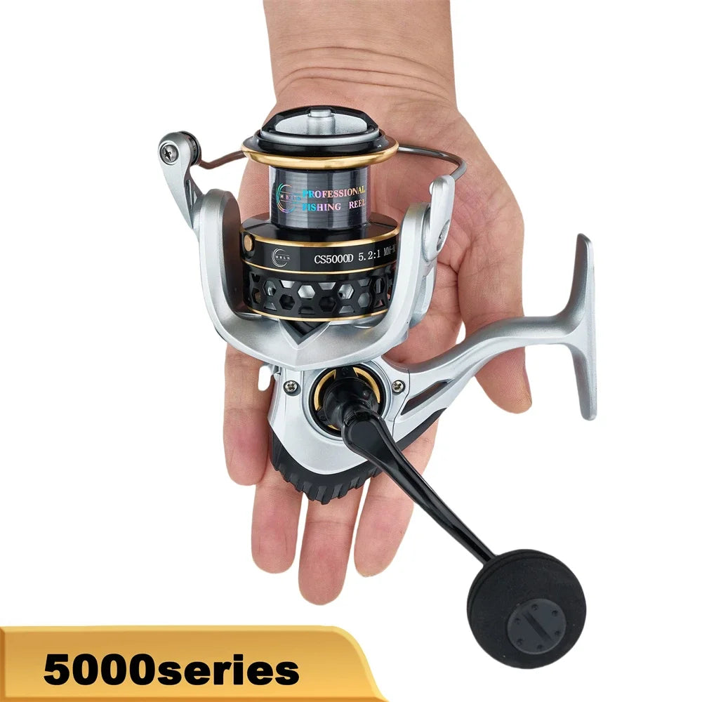 MBLN Heavy-Duty Spinning Reel | 25KG / 55LB Max Drag | Alloy Gear & Spool | CNC Metal Handle | Large Line Capacity