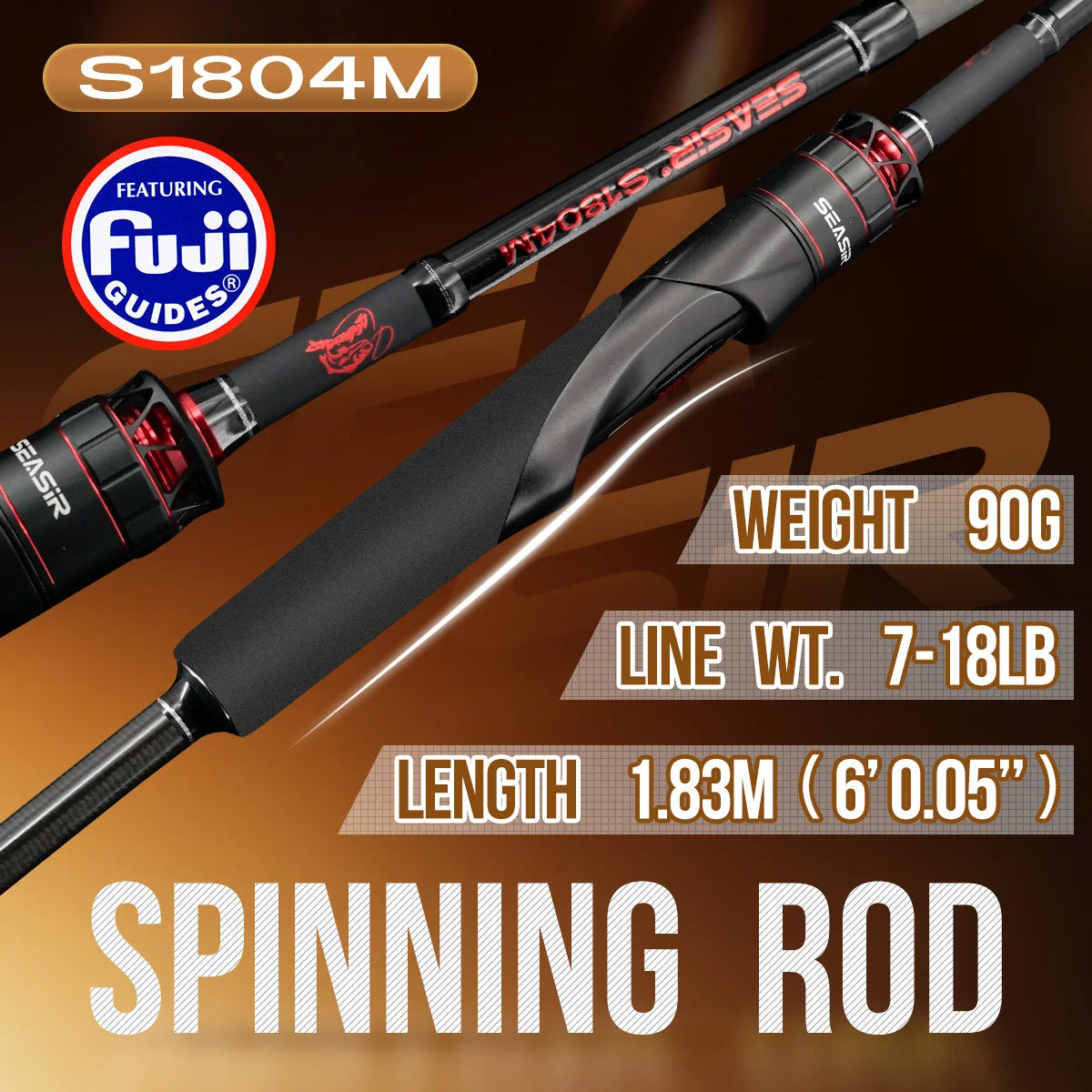 Seasir Salminus XF Travel Rod | 1.83m | 4-Piece | Fuji O Guides | 7–9KG Drag | Spinning & Casting Models