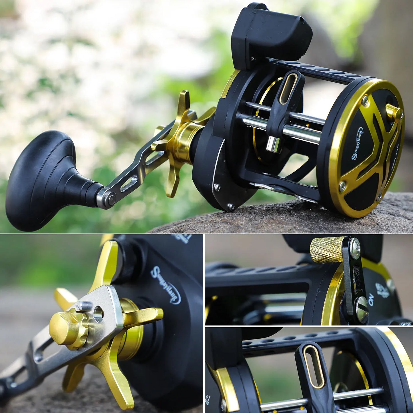 Sougayilang Trolling Fishing Reel | Overhead Line Counter Reel | Deep Sea Boat Fishing