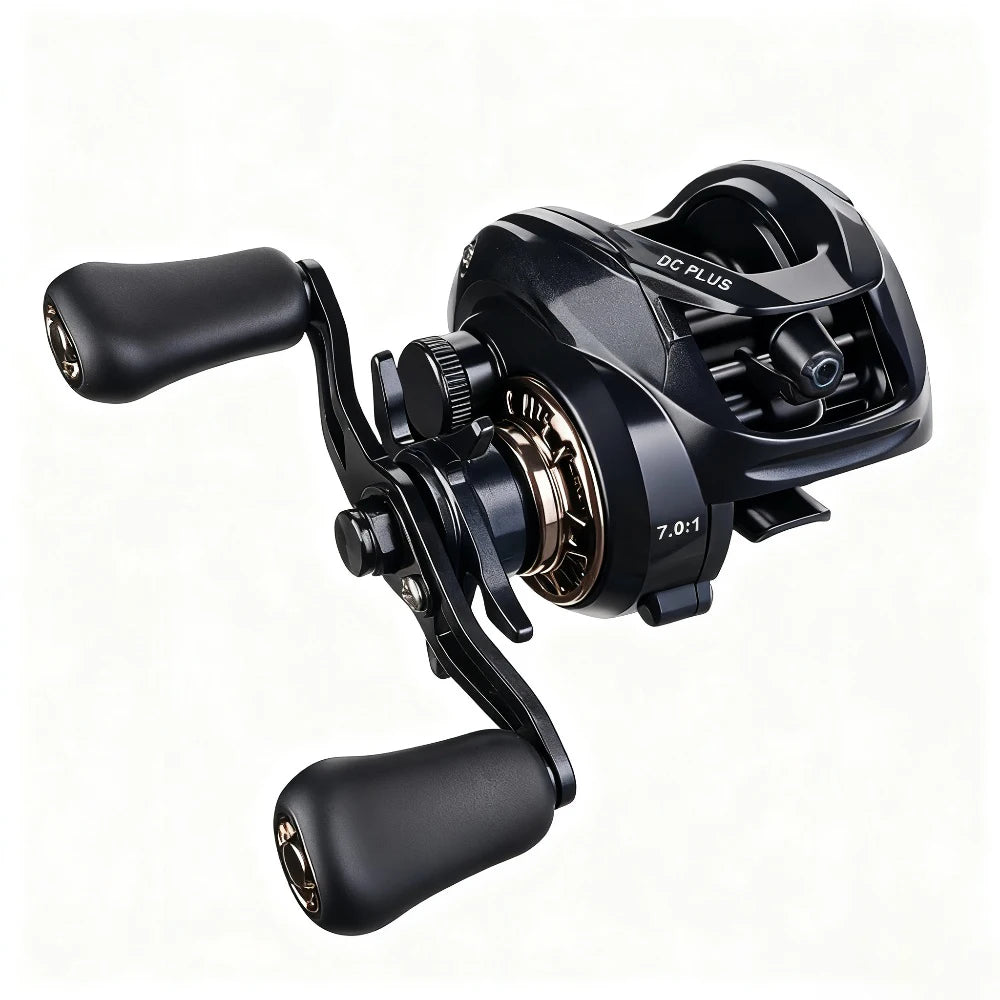 Seasir Low-Profile Baitcaster Reel 7.0:1 Gear Ratio | 8KG Max Drag | Dual Brake Anti-Backlash System