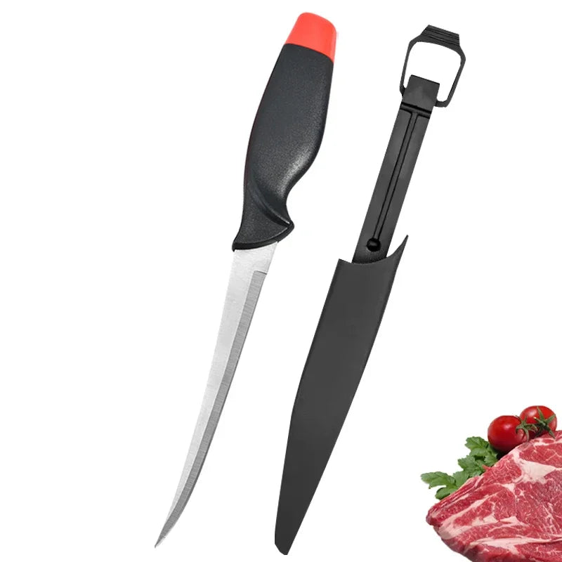 WXCOO Stainless Steel Fish Fillet Knife with Sheath | Multipurpose Cutting Knife
