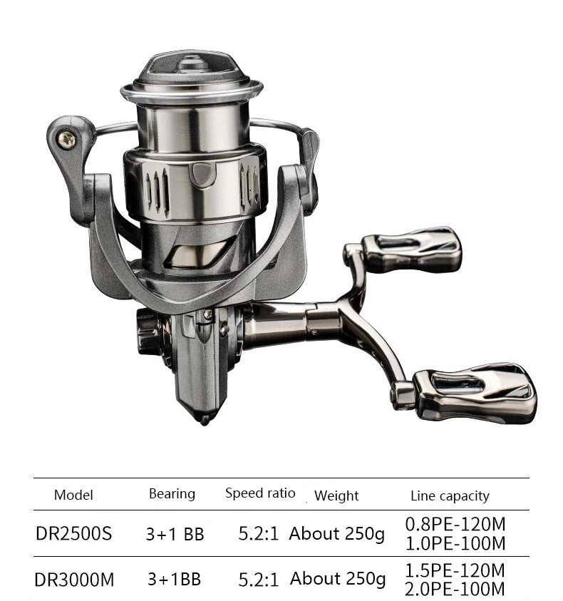 Octopus Hunter Reel 2500S/3000M Series 3+1 BB 8KG Drag