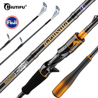 BIUTIFU 2-Tip Spinning & Baitcasting Rod – T1000 Carbon, Fuji Guides (1.8–2.7 m)