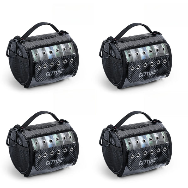 Goture Fishing Line Storage Bag | 3–6 Outlet Holes | Clear Window | Removable Divider | Line Spool Organizer