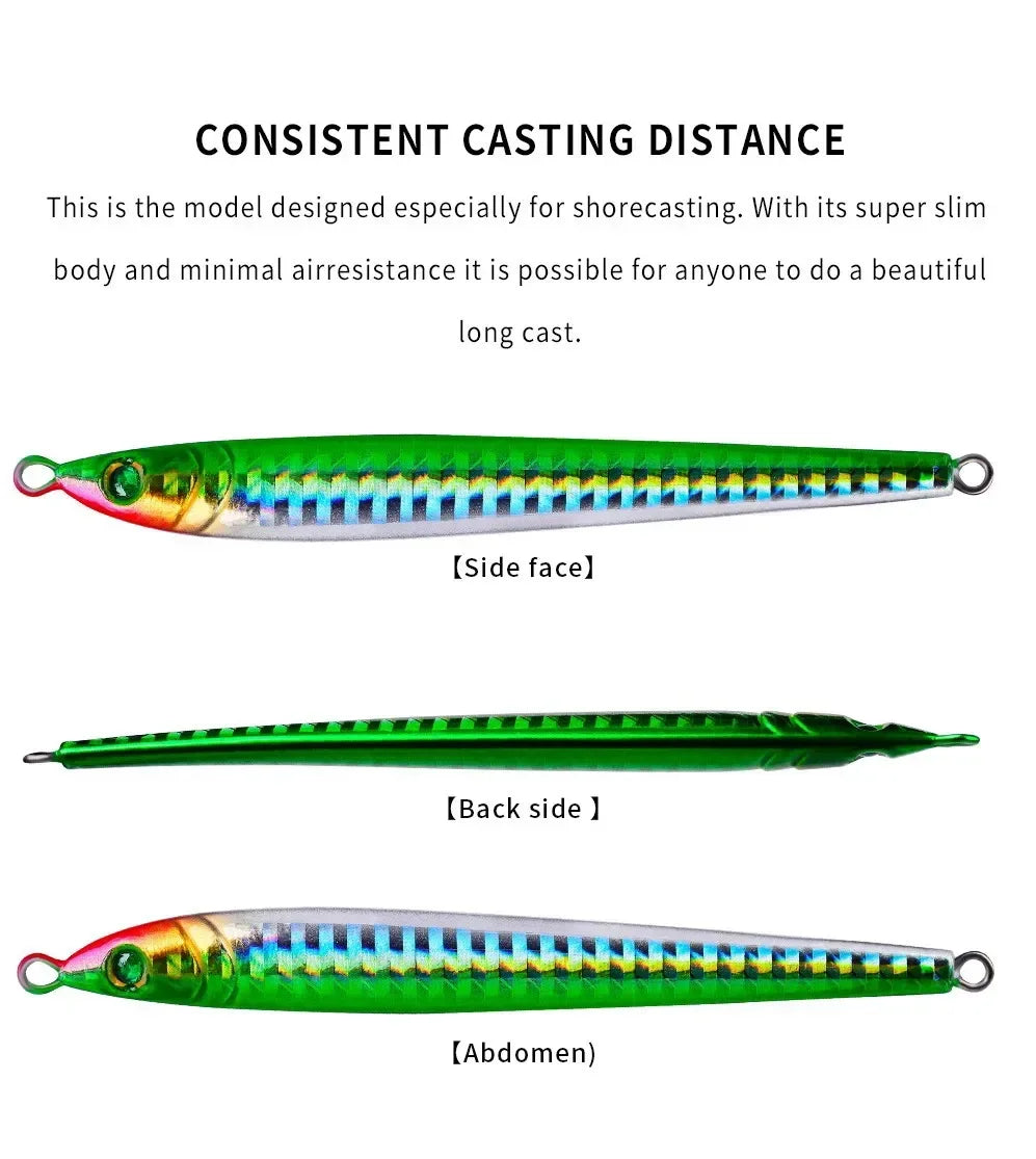 5-Piece Slow Jigging Lure Set – 60–100 g Metal Jigs (Saltwater Ready)