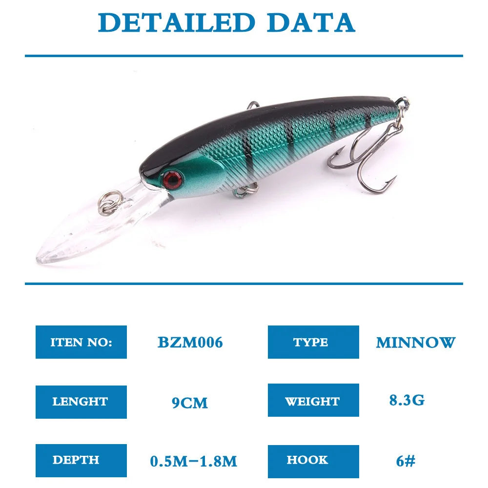 20 Minnow Lures Bulk Pack