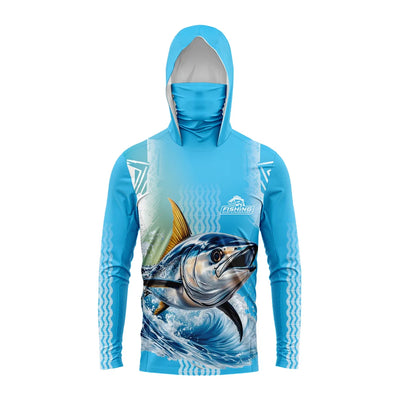 Men’s UV Fishing Hoodie | Long Sleeve Sun Protection Shirt | Lightweight & Quick-Dry