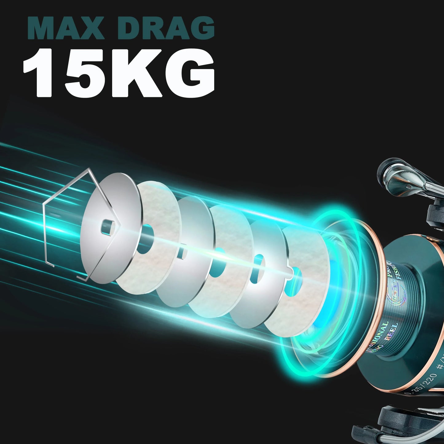 MBLN Durable Spinning Reel | Alloy Gear, Spool & Handle | CNC Arm | 5+1 Steel Bearings | Saltwater Ready