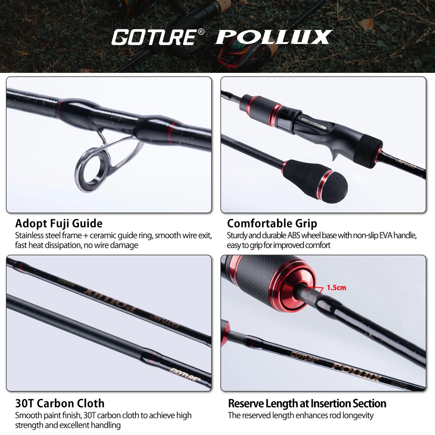 Slow Jigging Rod 1.83 m – 30T X Carbon Build with Fuji O-Rings, EVA Grip & ABS Reel Seat (PE 1–3, 260 g Max Lure)