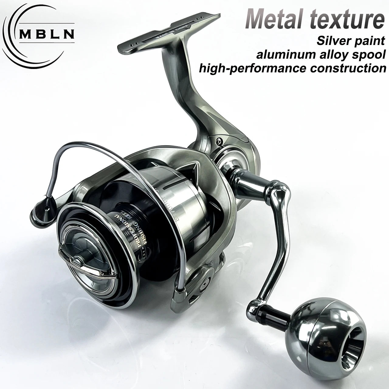 MBLN Long-Casting Spinning Reel | Full Metal Body | Aluminum Spool | Balanced Rotor & Metal Handle Knob