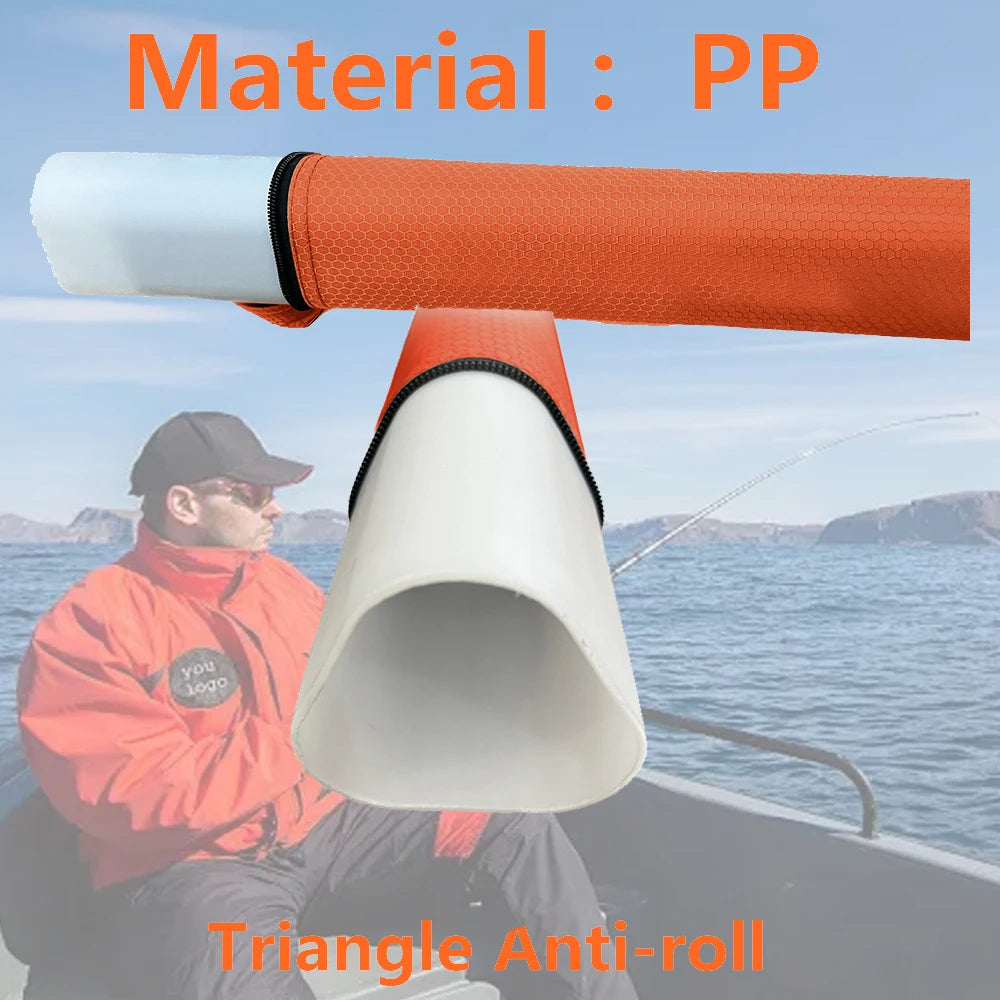 Hard Shell Travel Rod Case – 105–150 cm Adjustable Protective Tube (Orange)