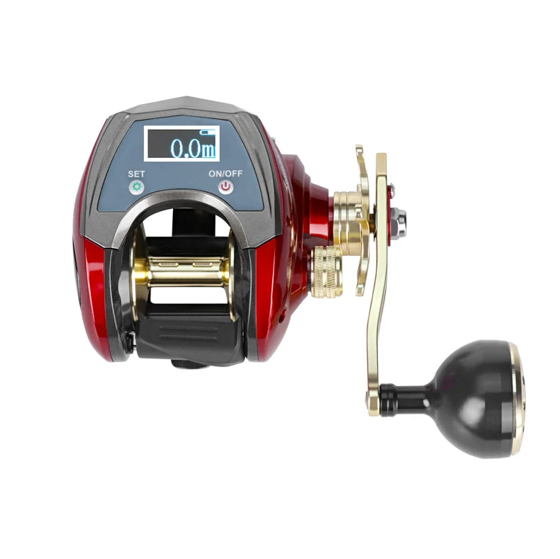 DEUKIO Full Metal Line Counter Baitcasting Reel | 6+1BB | LED Digital Display | Left & Right Hand