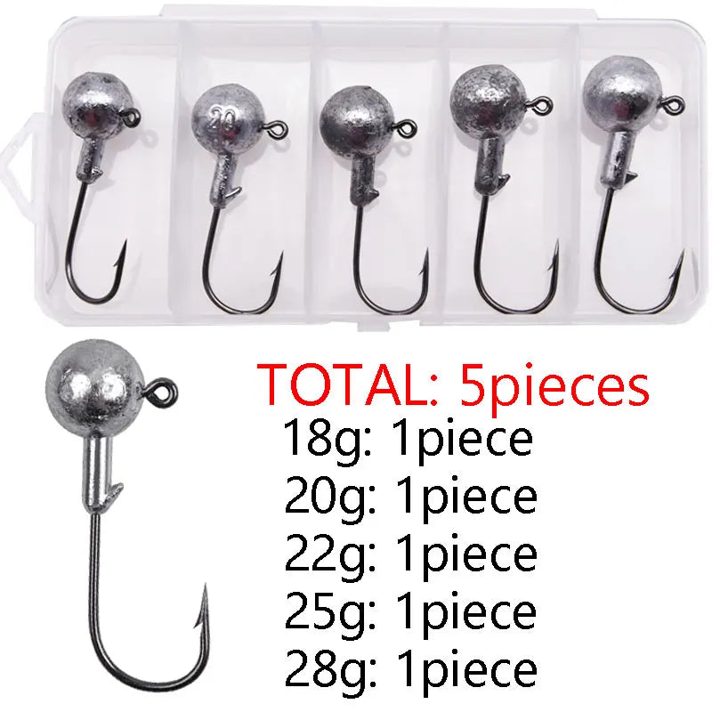 Bulk Jig Head Pack – Multiple Weights & Styles for Soft Plastics (Strong, Sharp & Salt-Ready)