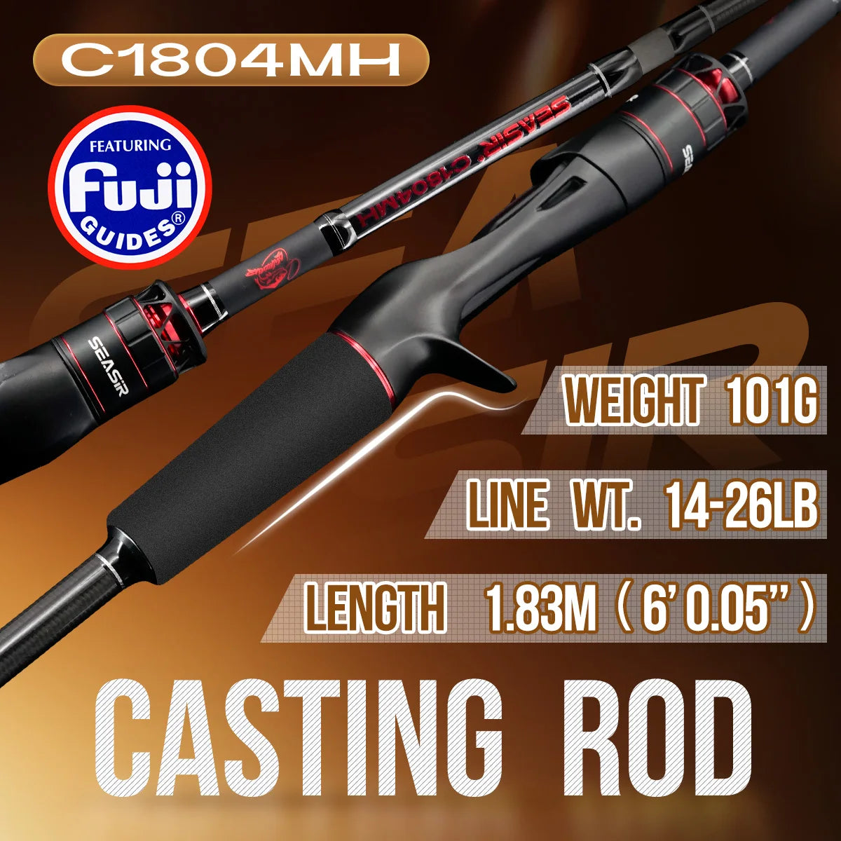 Seasir Salminus XF Travel Rod | 1.83m | 4-Piece | Fuji O Guides | 7–9KG Drag | Spinning & Casting Models
