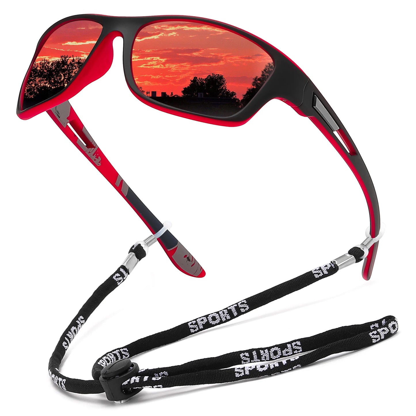 Fashion Polarized Sports Sunglasses with Chain | UV400 | Fishing & Outdoor Eyewear