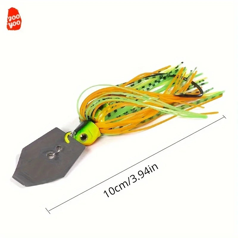 Weedless Chatterbait Lure Set (6-Pack) | 10cm / 11g | Bladed Sequin Spinner | Bionic Fishing Baits