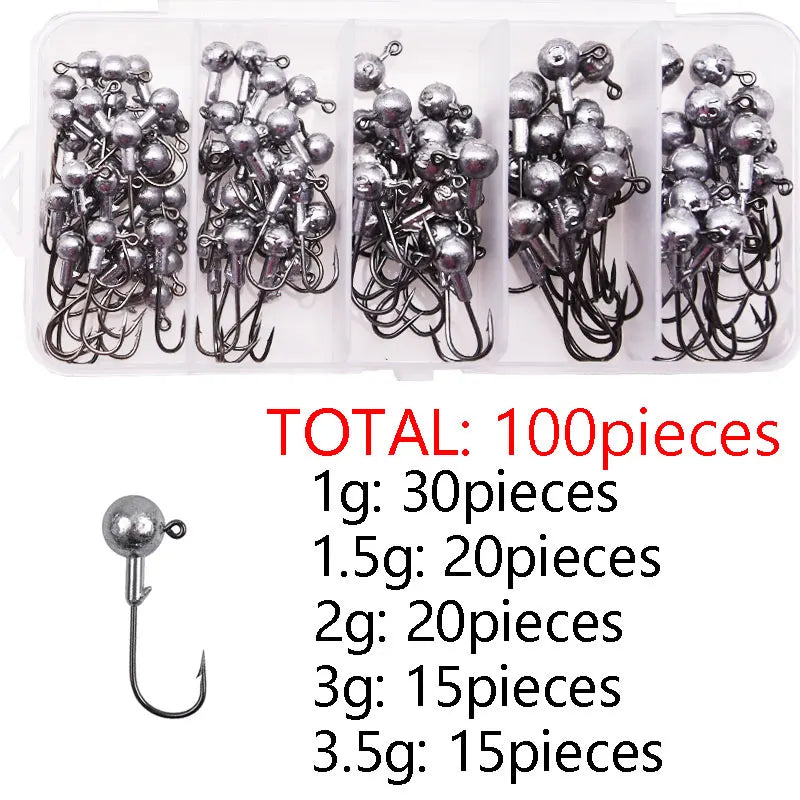 Bulk Jig Head Pack – Multiple Weights & Styles for Soft Plastics (Strong, Sharp & Salt-Ready)