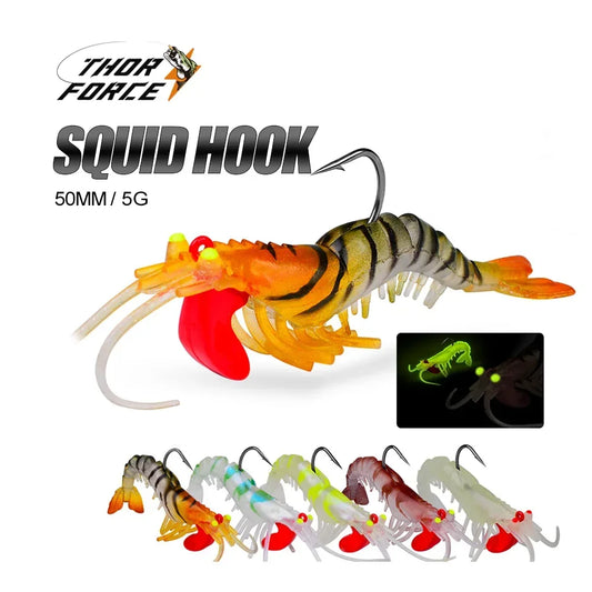 THORFORCE Luminous Shrimp Soft Bait  6-19g 7.3 - 13.5cm