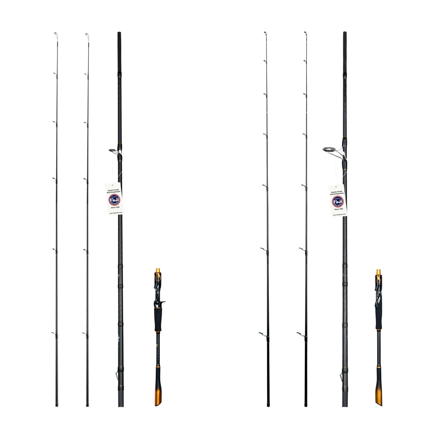 BIUTIFU 2-Tip Spinning &amp; Baitcasting Rod – T1000 Carbon, Fuji Guides (1.8–2.7 m)