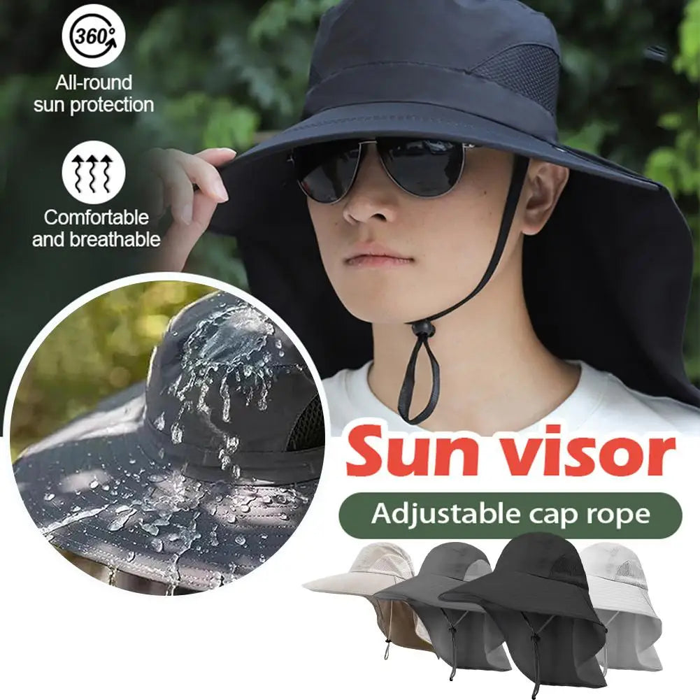 Outdoor Fisherman Hat Wide Brim With Neck Cover