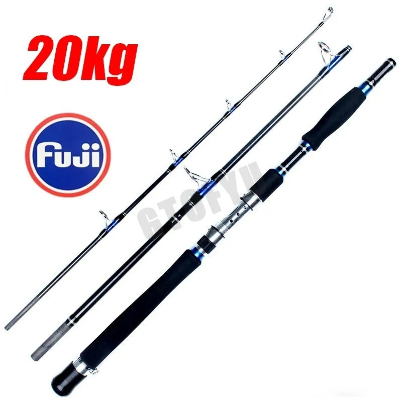 GTOFYU Tough 3-Section Boat Rod 70-250g with Fuji Guide