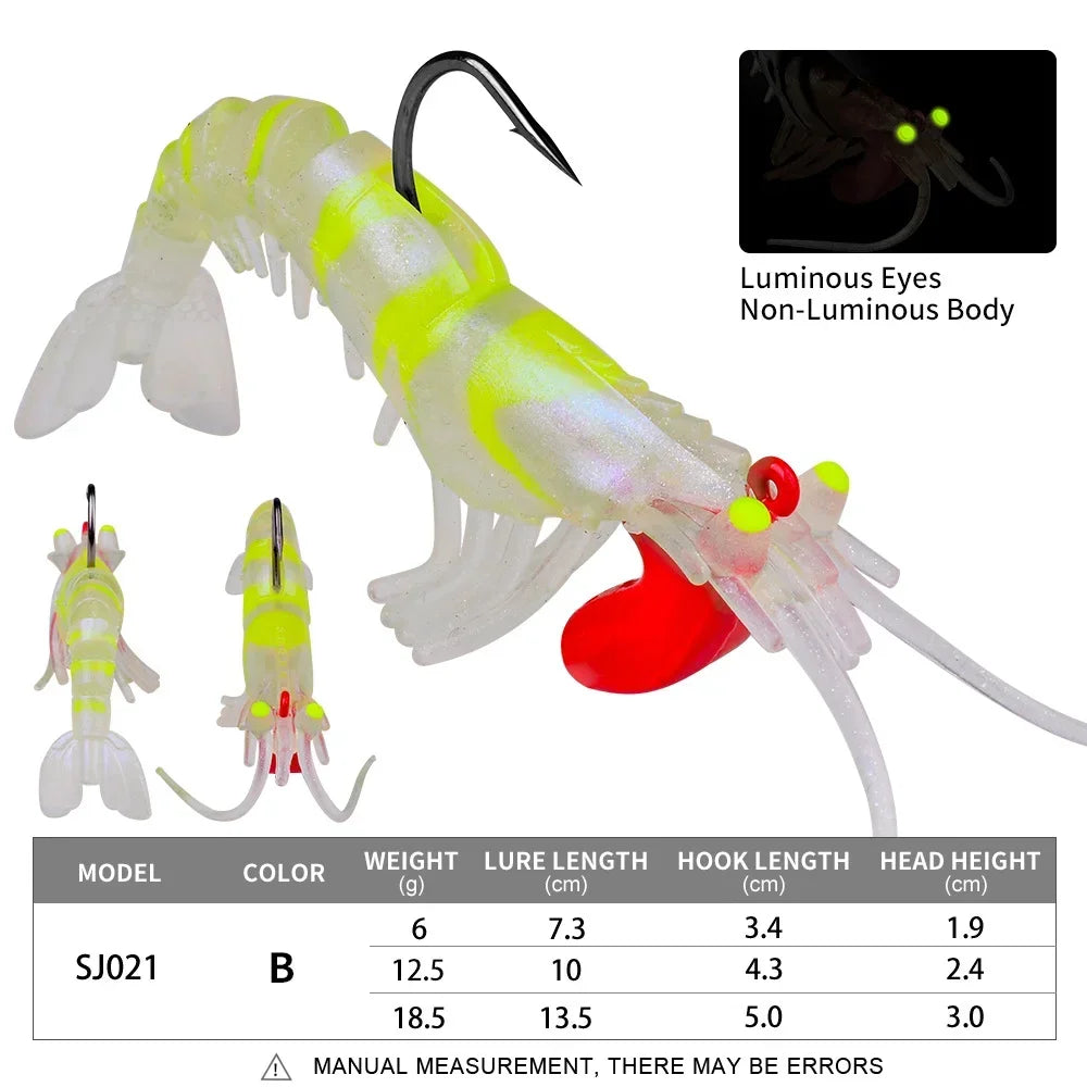 THORFORCE Luminous Shrimp Soft Bait  6-19g 7.3 - 13.5cm
