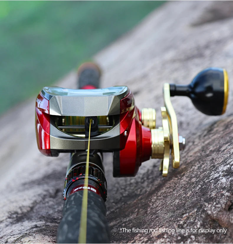 DEUKIO Full Metal Line Counter Baitcasting Reel | 6+1BB | LED Digital Display | Left & Right Hand