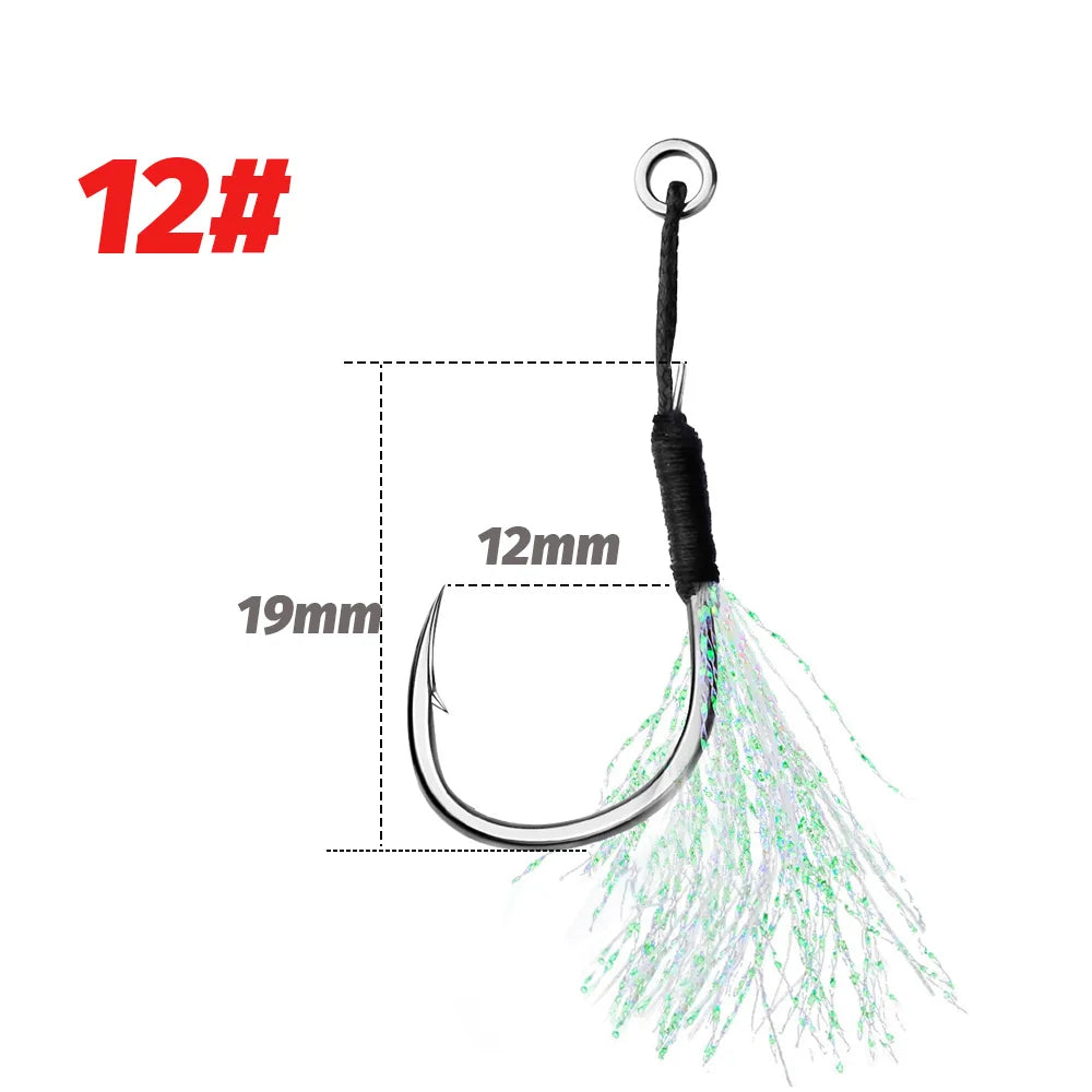 GOBAIT BULK Sharp Assist Hook with stainless steel ring
