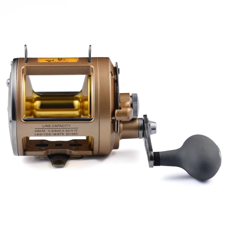 TG-9000 Deep Sea Trolling Reel | 24KG Max Drag | 3.4:1 Gear Ratio | 8BB Heavy-Duty Drum Reel