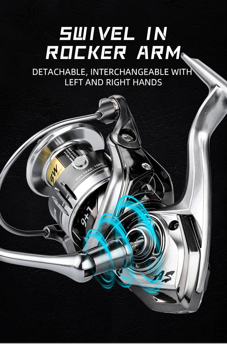 BEARKING Assassin Saltwater  Spinning  Reel 1000-6000 9+1BB 5.2:1 Max Drag 10-20KG