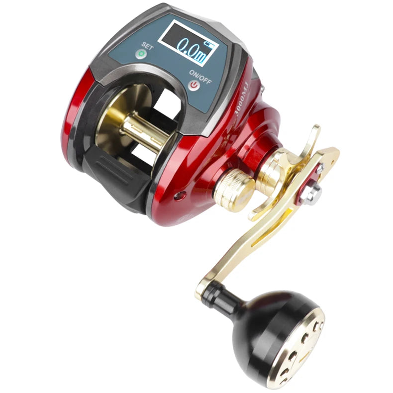 DEUKIO Full Metal Line Counter Baitcasting Reel | 6+1BB | LED Digital Display | Left & Right Hand
