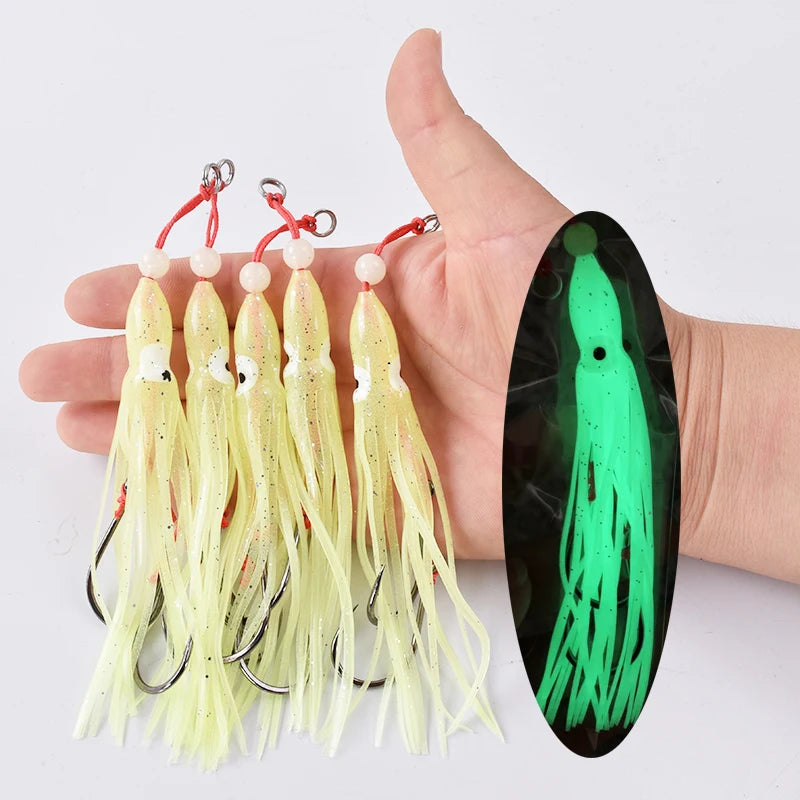 6pcs/pack Squid Imitation Assist Hooks