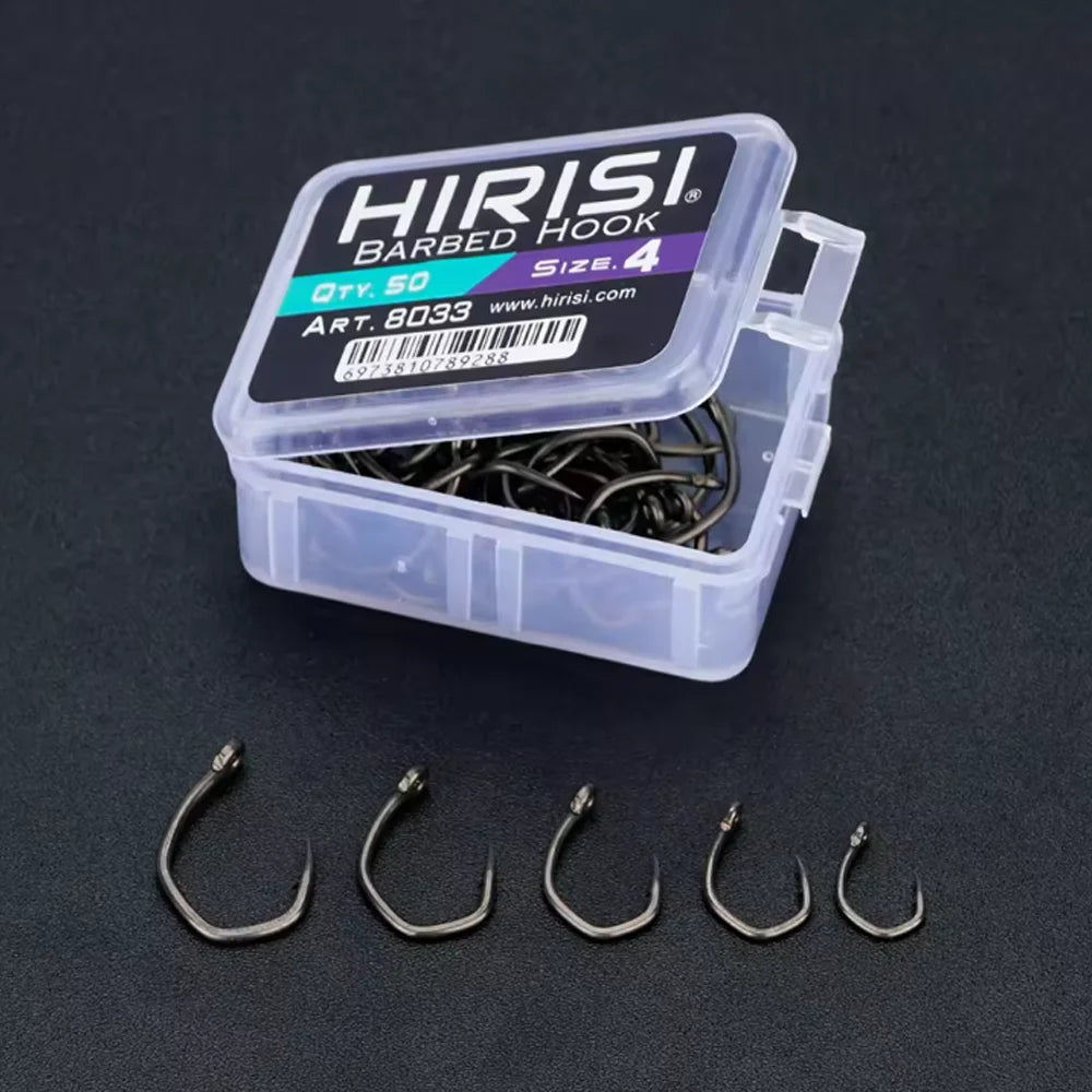 50pcs High Carbon Stainless Steel Micro Barbed Hook